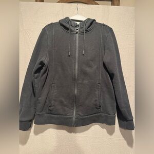 Figs Black Zip-Up Jacket